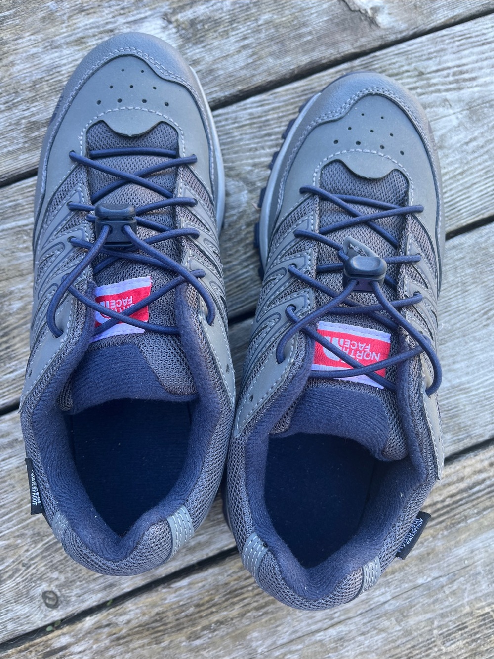 The North Face waterproof Charcoal Gray Trail Runners